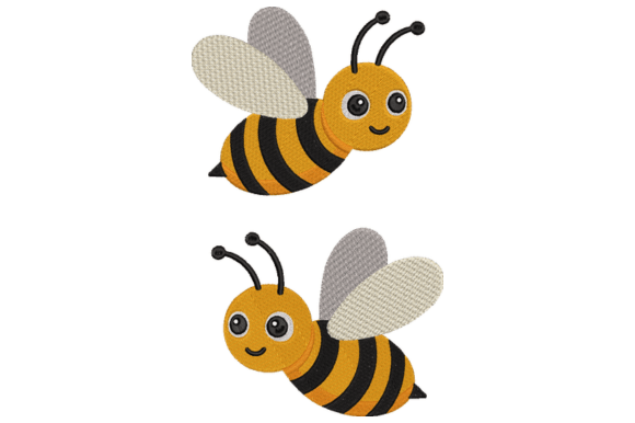 Cute Bee Embroidery Design