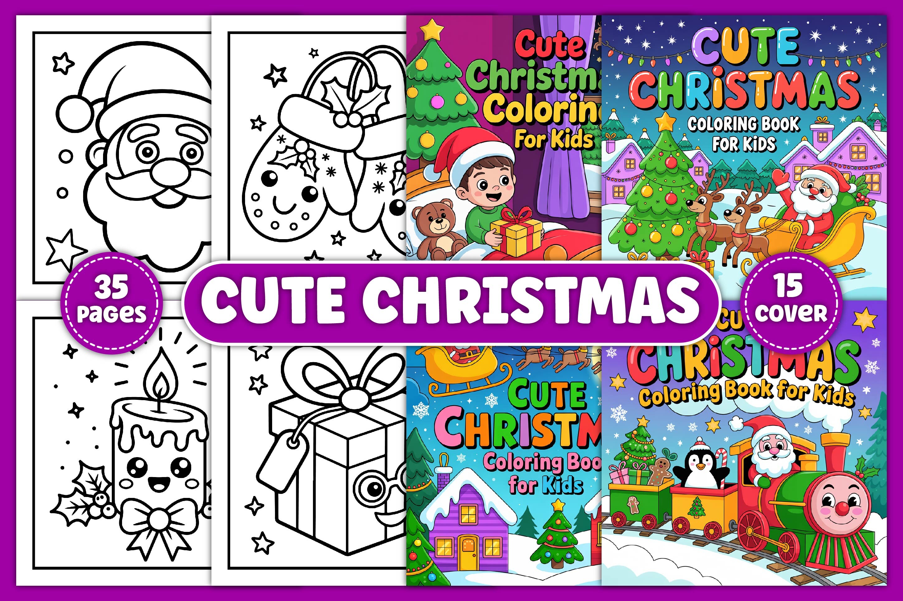 Cute Christmas Coloring Book