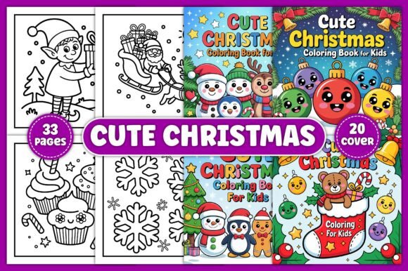 Cute Christmas Coloring Book for Kids
