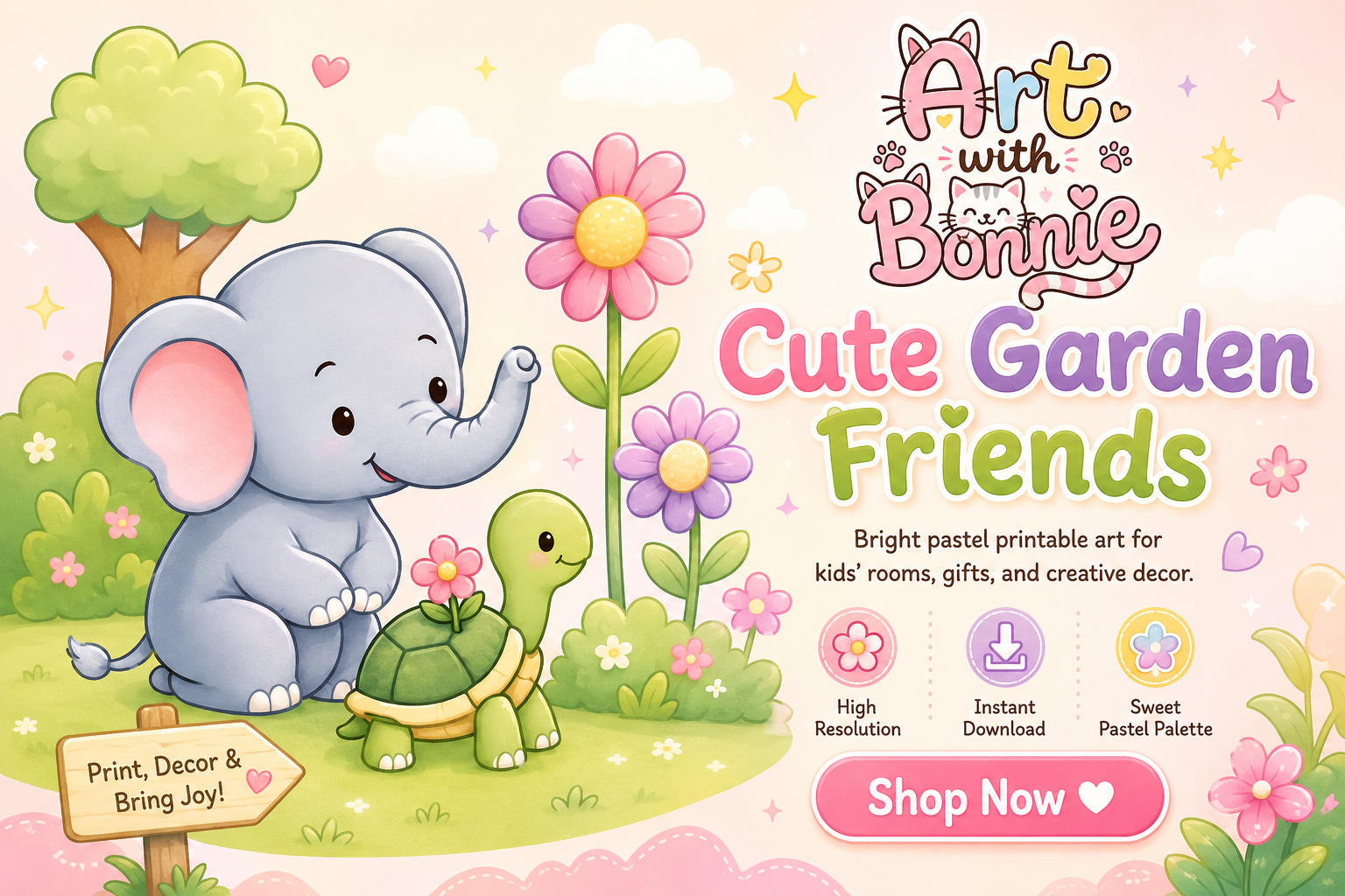 Cute Garden Animals Coloring Pages Pack