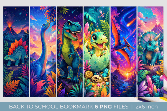 Dinosaur Printable Bookmarks for Kids