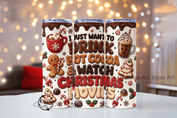 Dripping Christmas Tumbler Wrap PNG