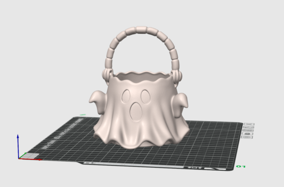 Ghost Candy Basket STL | Spooky Halloween Trick Treat Holder - Image 3