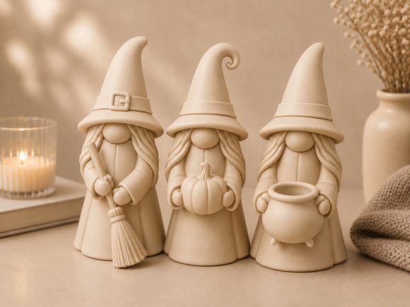 Gnome Witches STL Bundle | 3D Printable Halloween Decor - Image 4