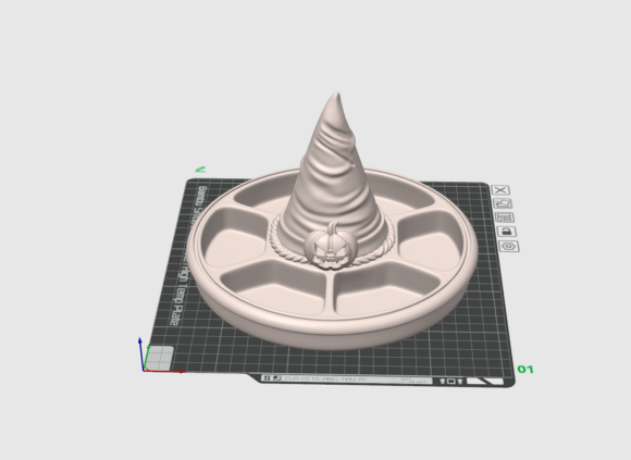 Halloween Witch Hat Snack Tray STL | 3D Printable Party Centerpiece - Image 5