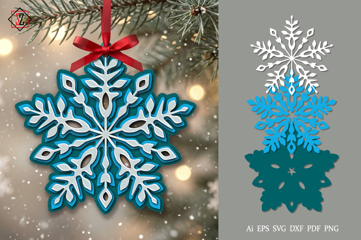 Layered Snowflakes