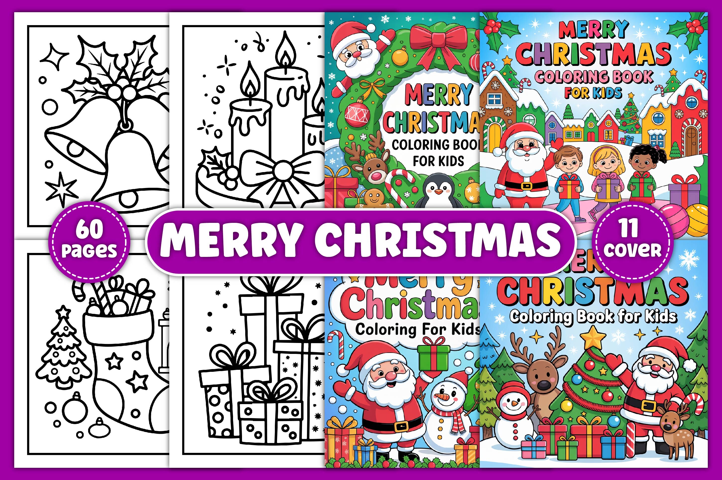 Merry Christmas Coloring Pages for Adult