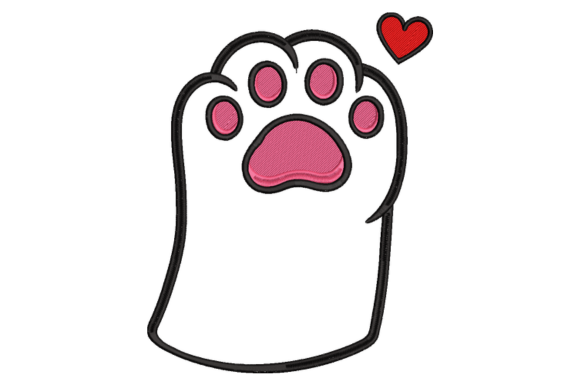 Paw Print Embroidery Design