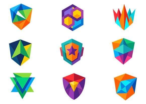 Set of Black Starburst Shapes and Price