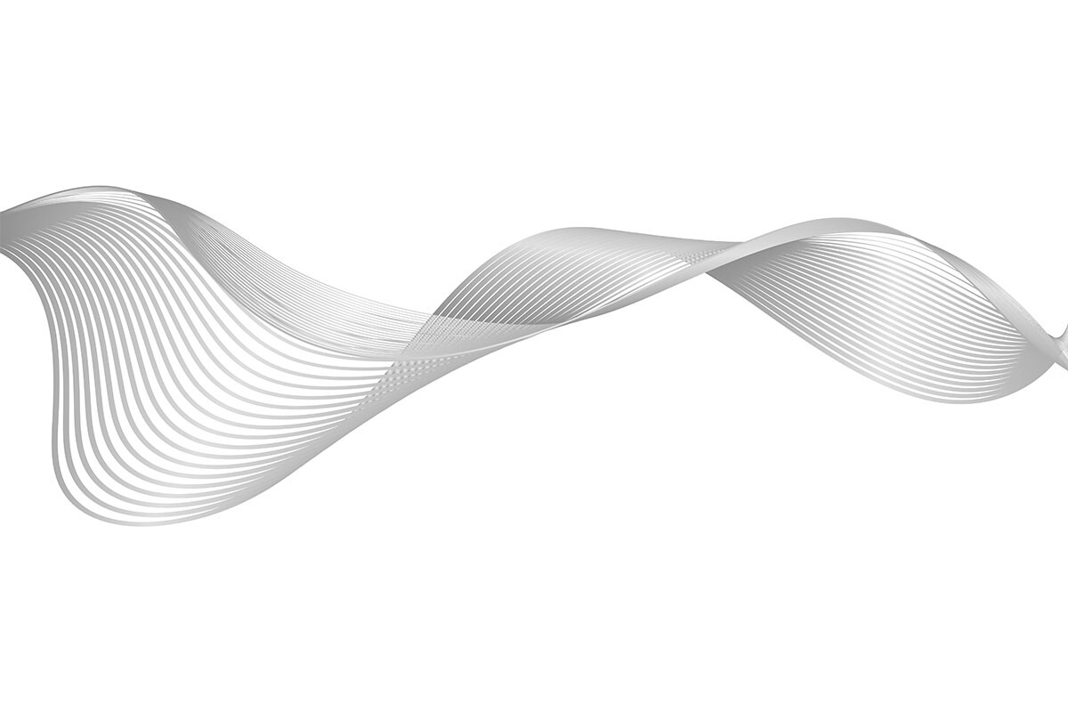 Silver, Chrome Distorted Wavy Lines