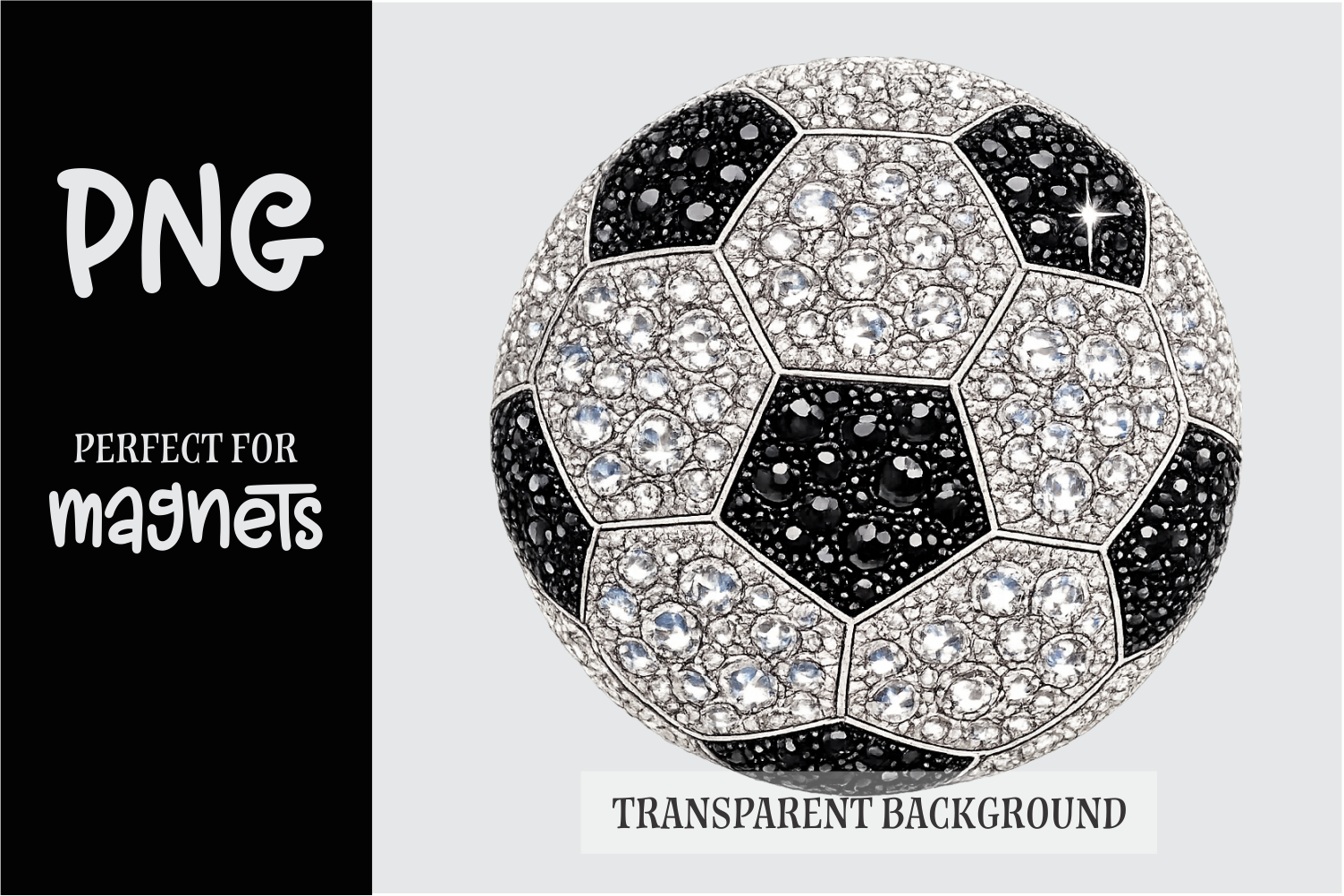 Sparkly Rhinestone Soccer Ball
