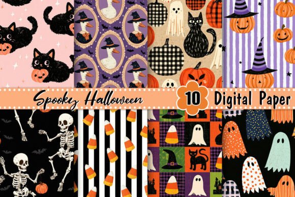 Spooky Season Halloween Digital Paper