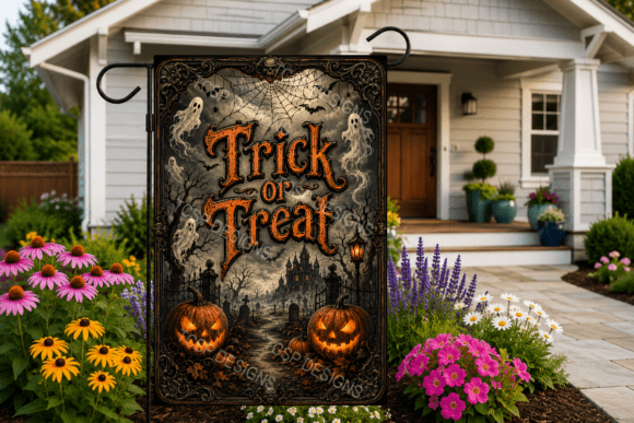 Spooky Trick or Treat Garden Flag