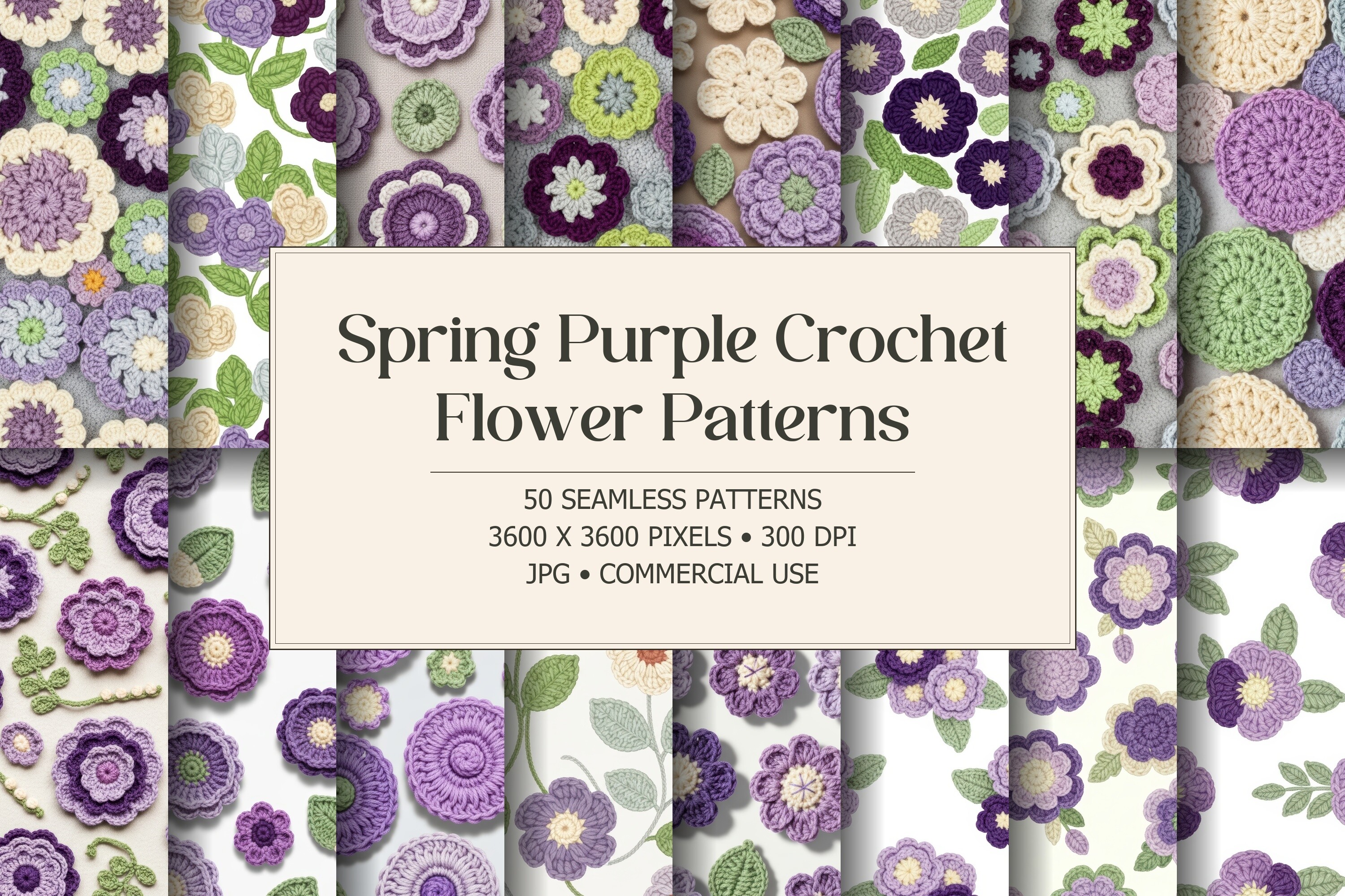 Spring Purple Crochet Flower Patterns