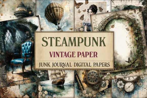 Steampunk Vintage Paper Junk Journal