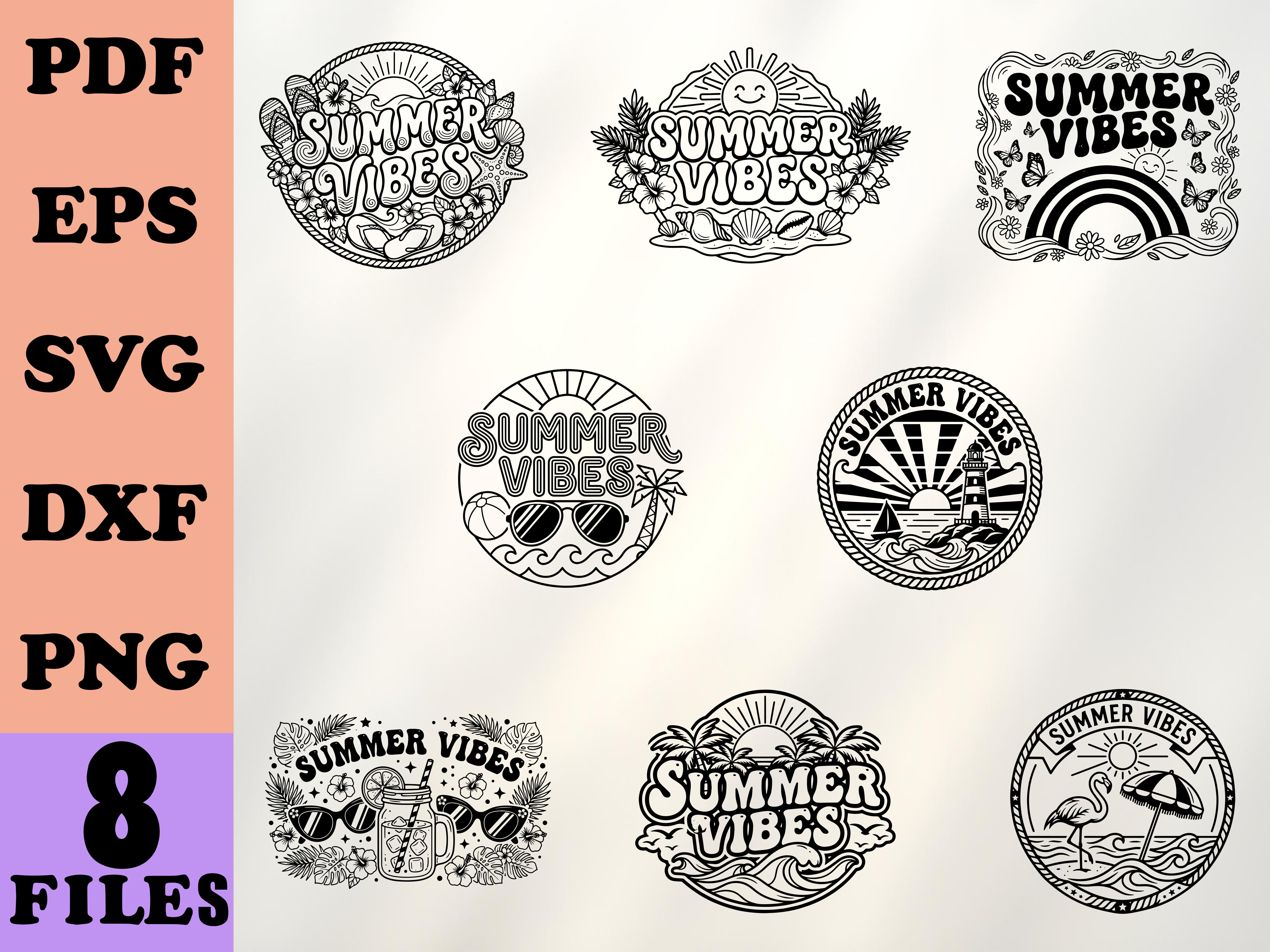 Summer Vibes Retro SVG
