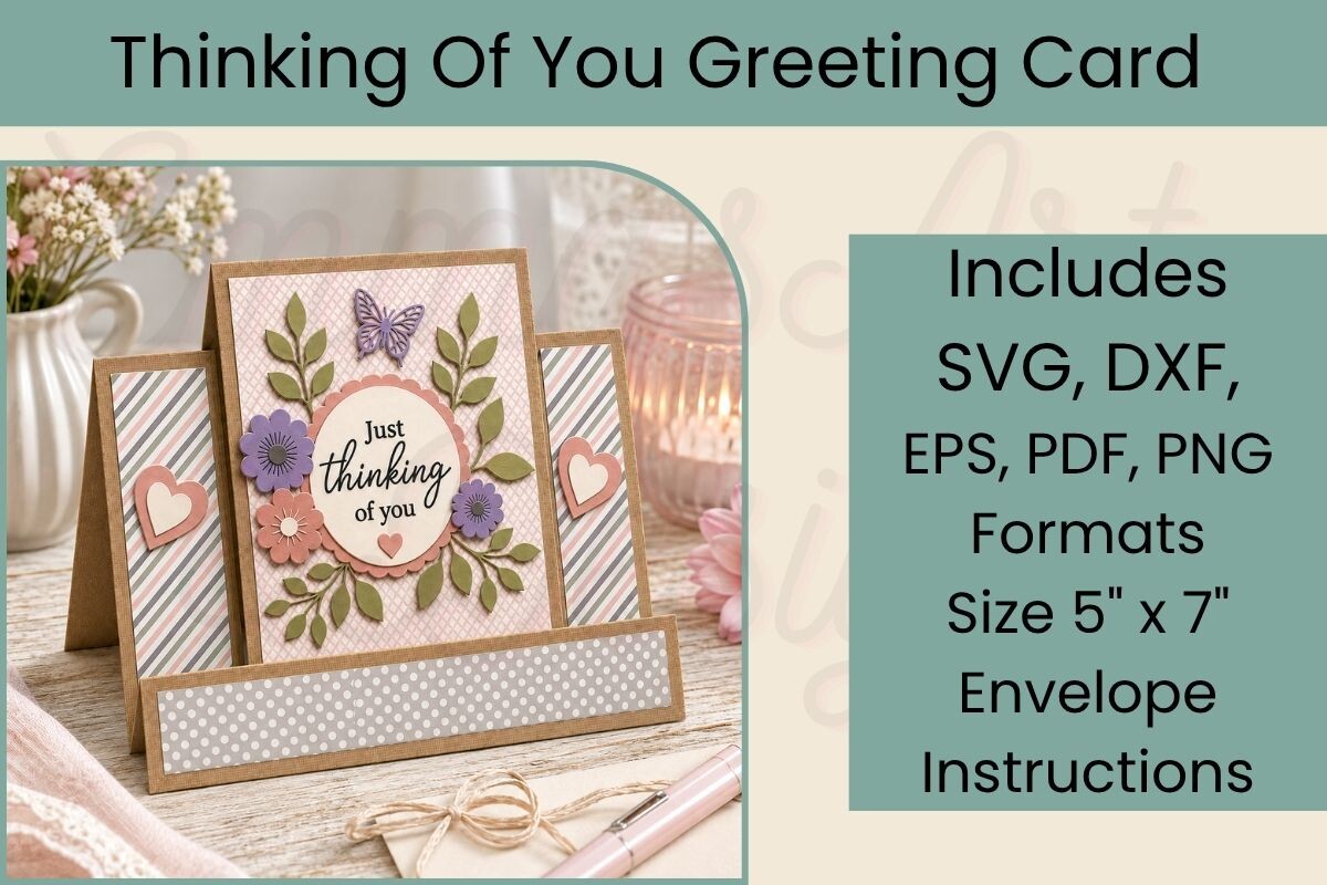 Thinking of You Front Step Card SVG