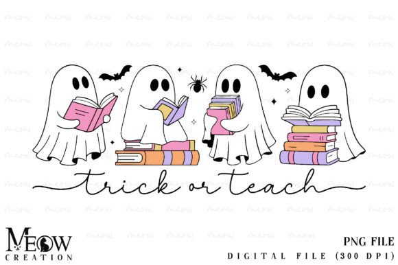 Trick or Teach PNG,Halloween Teacher PNG