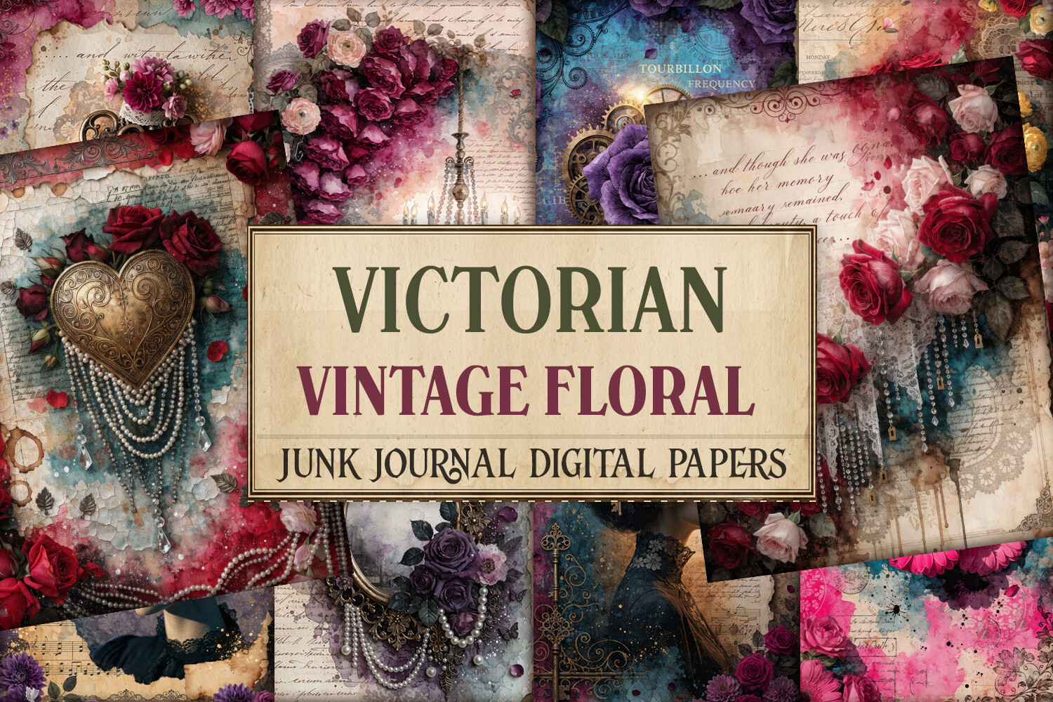 Victorian Vintage Floral Junk Journal