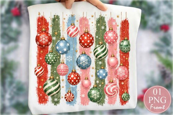 Vintage Christmas Ornaments PNG