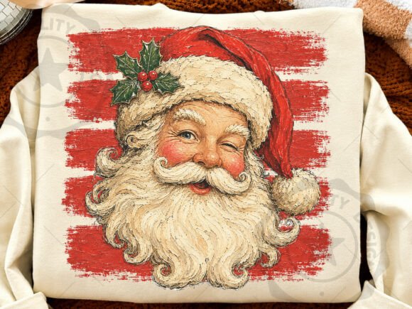 Vintage Christmas Santa Claus PNG