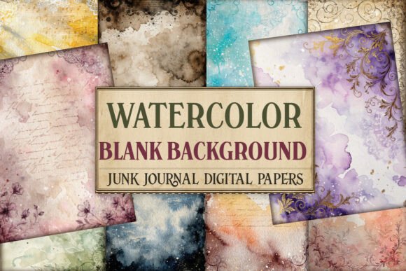 Watercolor Blank Background Junk Journal