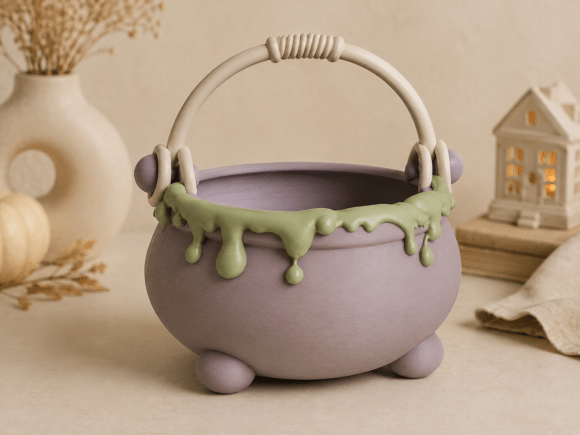 Witch Cauldron Candy Basket STL | Spooky Halloween 3D Print - Image 2