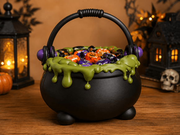 Witch Cauldron Candy Basket STL | Spooky Halloween 3D Print - Image 4