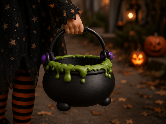 Witch Cauldron Candy Basket STL | Spooky Halloween 3D Print - Image 1