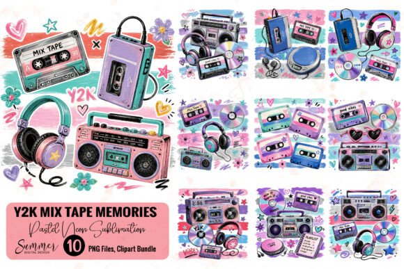 Y2K Mix Tape Memories Sublimation Bunlde