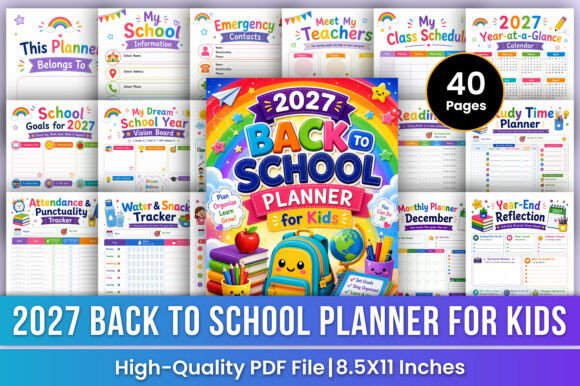 2027 Back to School Planner for Kids