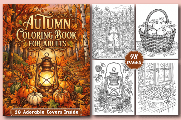 Autumn Coloring Book for Adults