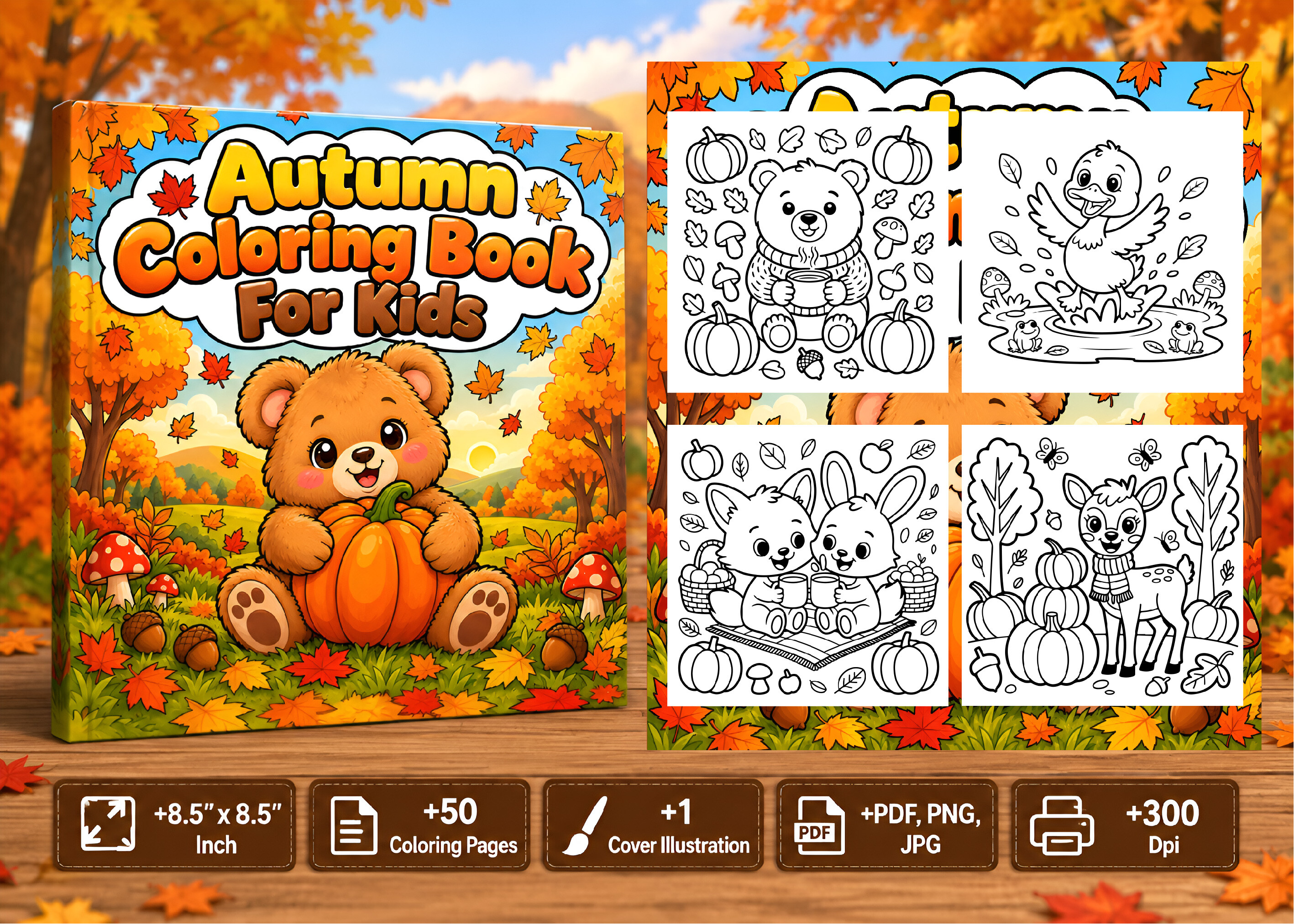 Autumn Coloring Book for Kids