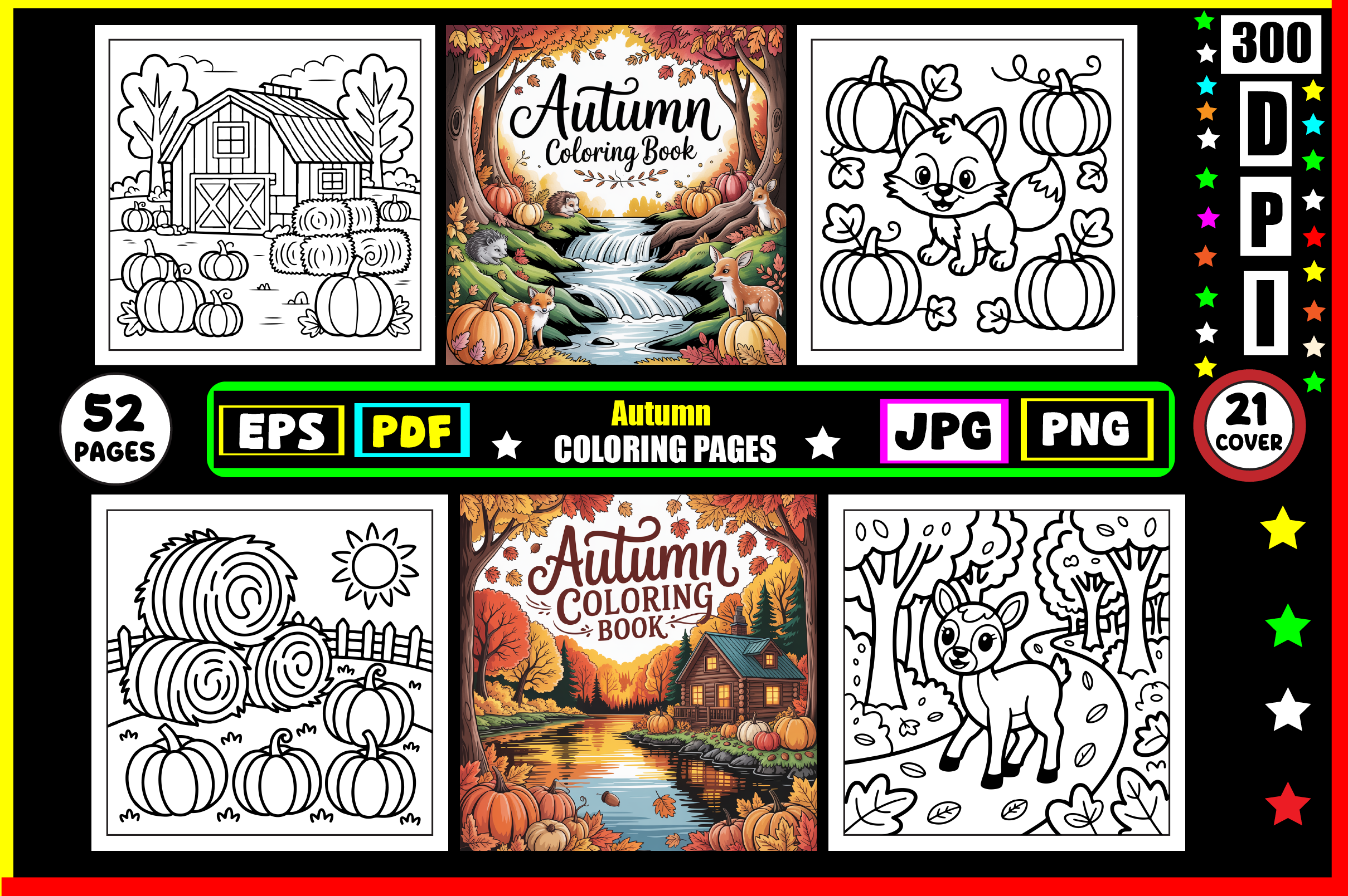 🍂 Autumn Coloring Pages for Adults