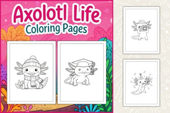 Axolotl Coloring Pages for Kids