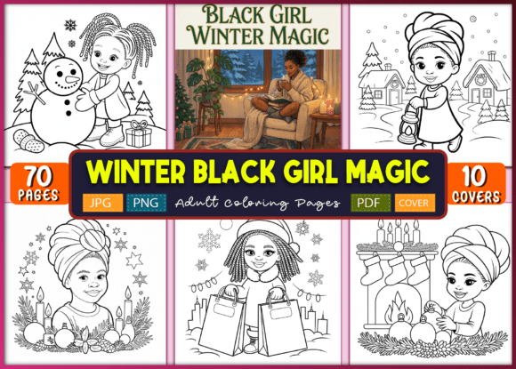 Black Girl Magic Adult Coloring Pages