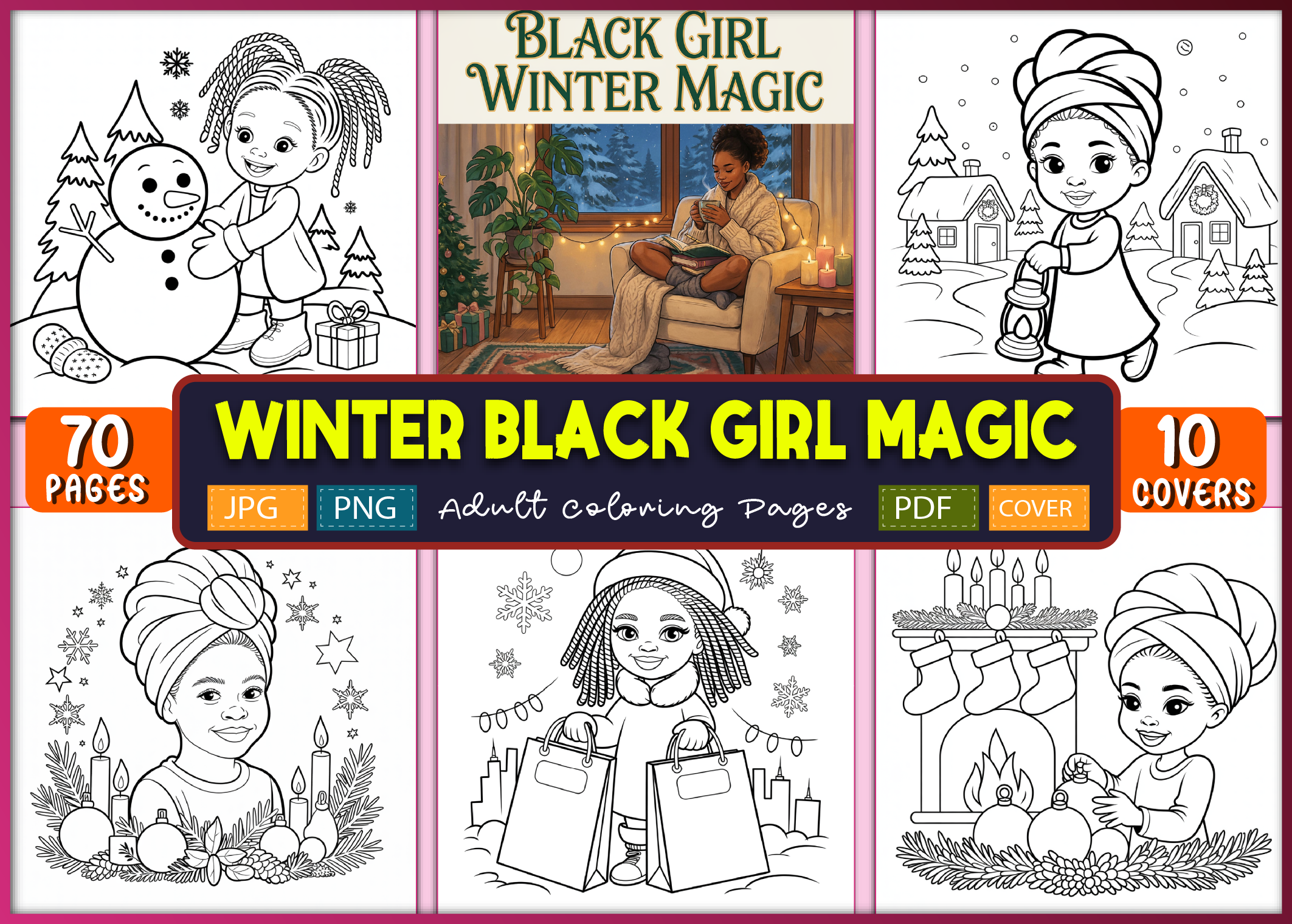 Black Girl Magic Adult Coloring Pages