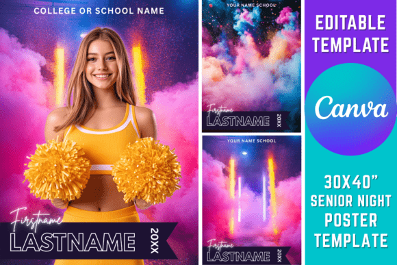 Canva Senior Night Poster Template