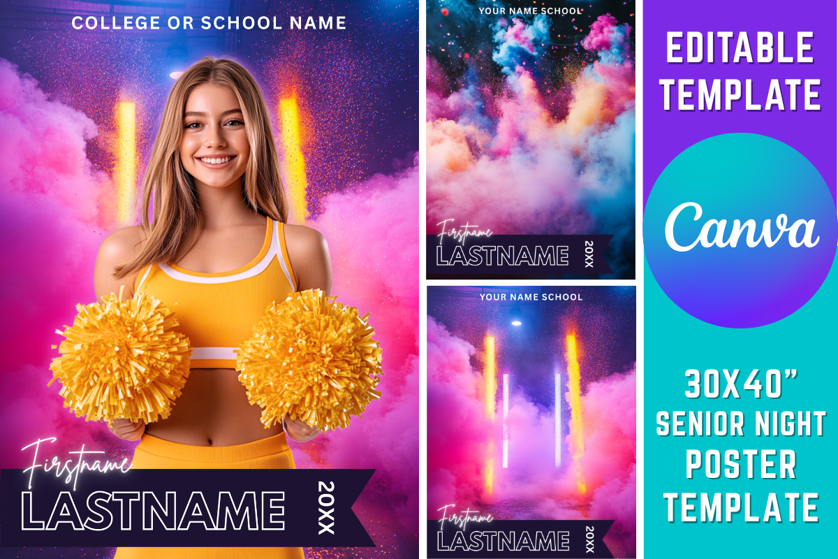 Canva Senior Night Poster Template