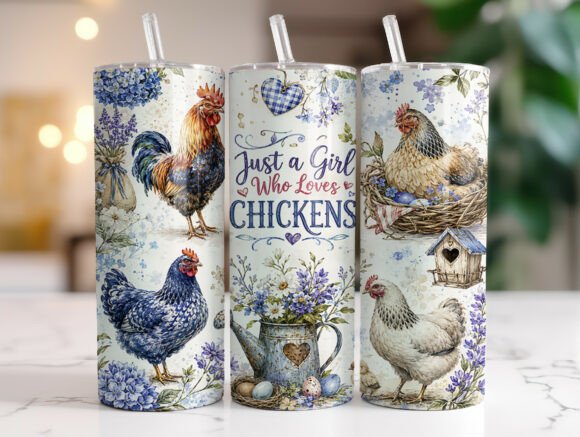 Chicken Lover 20oz Skinny Tumbler Wrap