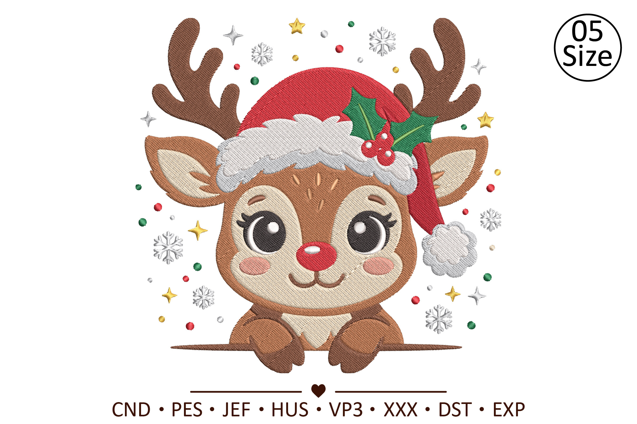 Christmas Reindeer Machine Embroidery - photo 1