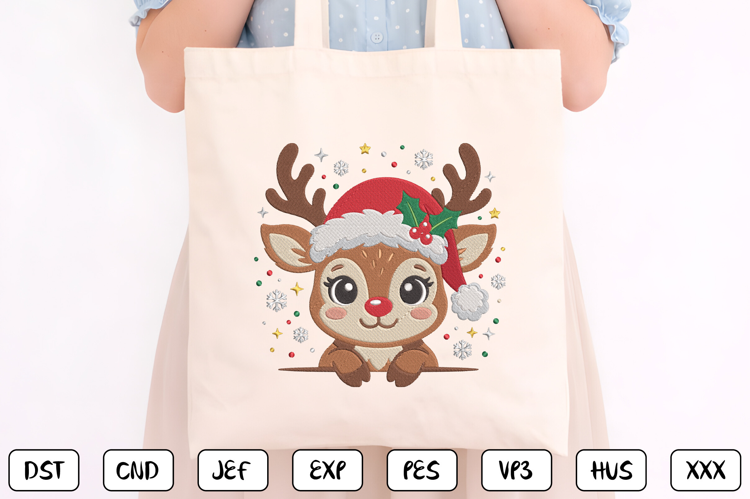 Christmas Reindeer Machine Embroidery - photo 3