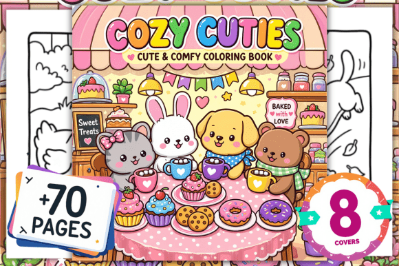 Cozy Cuties Cute & Comfy Coloring Pages