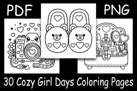 Cozy Girl Days Coloring Pages
