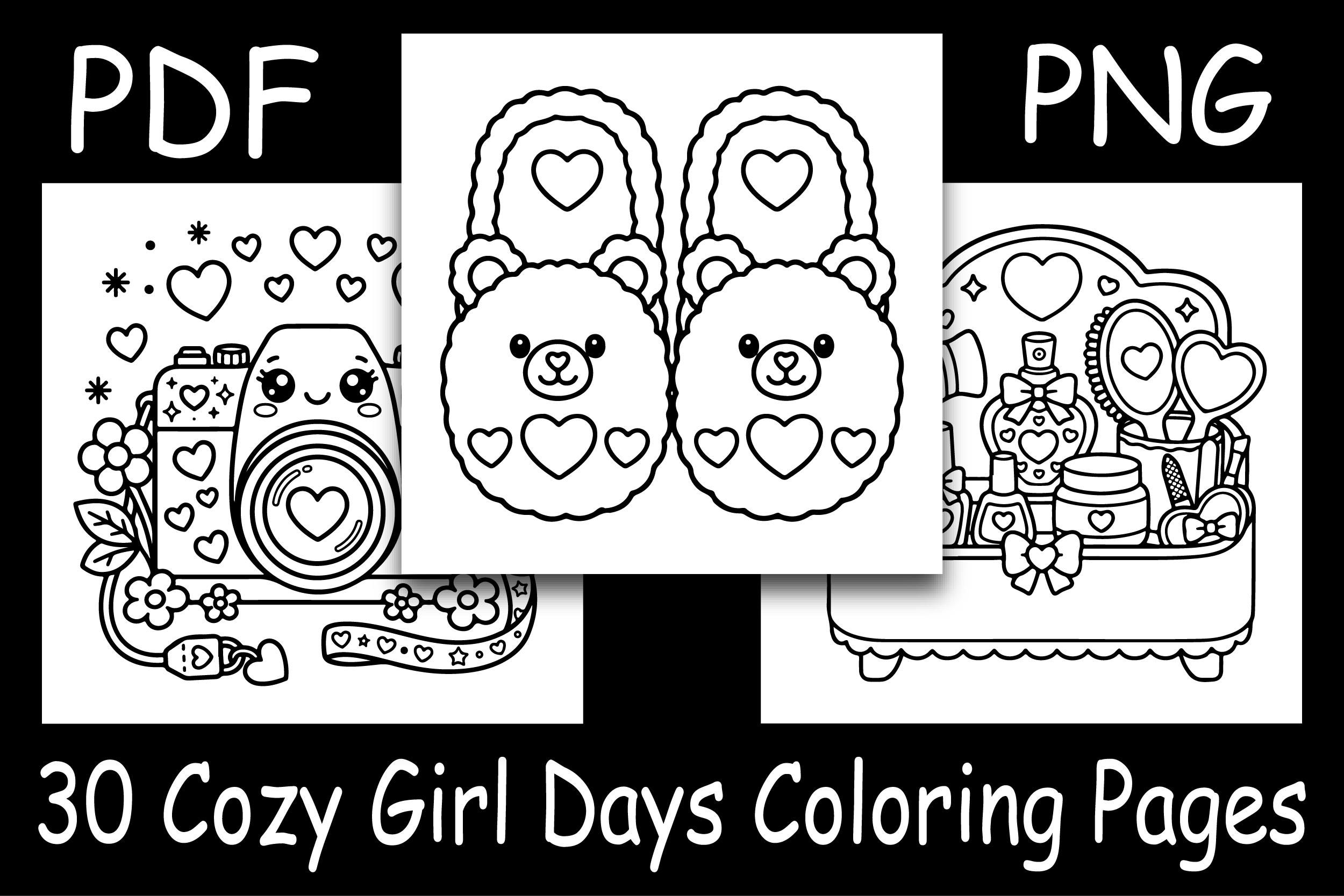 Cozy Girl Days Coloring Pages