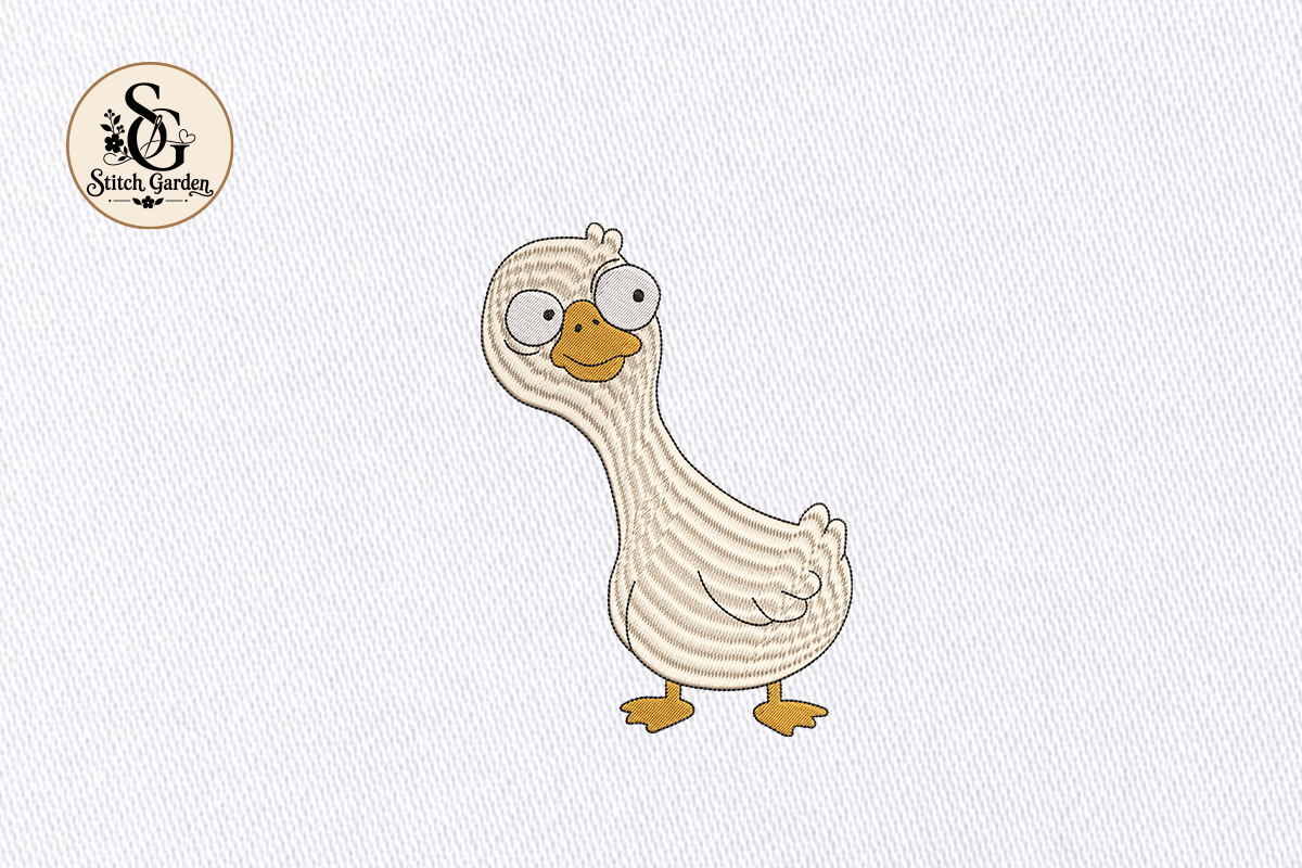 Cute Goose Embroidery Design