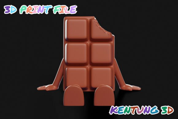 Flexi Chocolate Bar STL - 3D Printable Shelf Sitter Model - Image 2