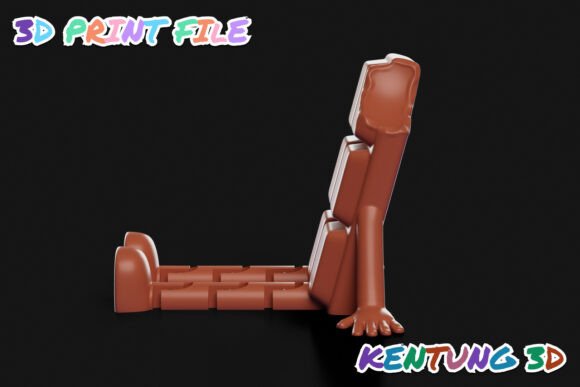 Flexi Chocolate Bar STL - 3D Printable Shelf Sitter Model - Image 4