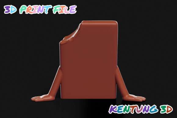 Flexi Chocolate Bar STL - 3D Printable Shelf Sitter Model - Image 5