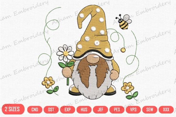 Floral Bee Gnome